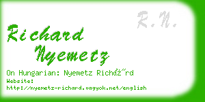 richard nyemetz business card